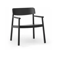 fauteuil lounge en frêne noir timb noir - normann copenhagen