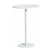 table haute ronde outdoor blanche week end - petite friture