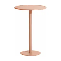 table haute ronde outdoor rose blush week end - petite friture