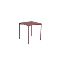 table de jardin carrée rouge brun fromme - petite friture