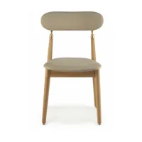 chaise en chêne huilé avec tissu tissé beige 7.1 - emko