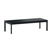 table basse en bois de chêne noire galta rectangle - kann design