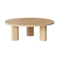 table basse ronde en chêne naturel galta forte round - kann design