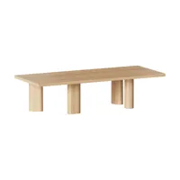 table basse rectangle en bois de chêne naturel galta forte rectangle - kann design