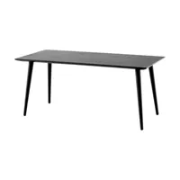 table d'appoint rectangulaire en chêne massif laqué noir 110x50x48 cm in between sk23