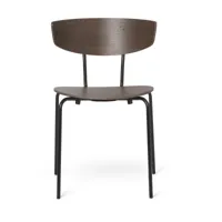 chaise en chêne teinté foncé 50 x 75,5 x 47 cm herman - ferm living