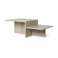table basse en travertin 100 x 35 x 55 cm distinct - ferm living