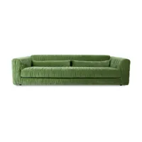 canapé en velours royal velvet vert 274 cm club couch - hkliving