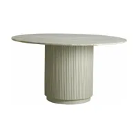 table à manger ronde en marbre blanc 140 cm erie - nordal