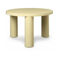 table basse jaune pâle post - ferm living