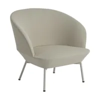 fauteuil en tissu et structure en acier vidar 146 gris 75,5cm oslo - muuto