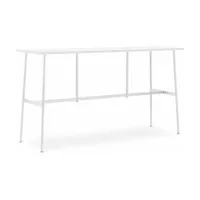 table haute en stratifié et laiton blanc 190 x 60 cm union blanc - normann copenhagen