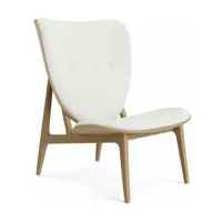 fauteuil lounge en chêne naturel avec rembourrage crème barnum col 1 elephant - norr1