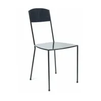 chaise design noire en métal 40 x 40 x 83 cm adriana - serax