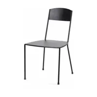 chaise noire mate en métal 40 x 40 x 83 cm adriana - serax