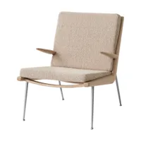chaise avec accoudoirs chêne huiléet acier karakorum 003 boomerang hm2 - &tradition
