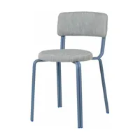 chaise rembourrée en fer bleue oda - broste copenhagen