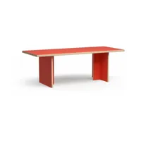 table à manger rectangulaire en bois orange 220x90cm - hkliving