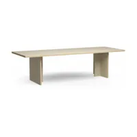 table à manger rectangulaire en bois crème 280x100cm - hkliving