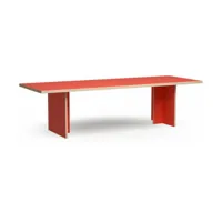 table à manger rectangulaire en bois orange 280x100cm - hkliving