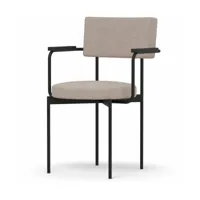 fauteuil de salle à manger noir main line flax upminster - hkliving