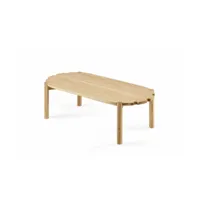 table basse en chêne naturel 100 cm pinion - emko