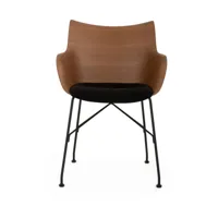 fauteuil en bois noir q/wood - kartell