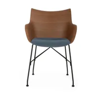 fauteuil en bois bleu q/wood - kartell