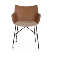 fauteuil en bois beige q/wood - kartell