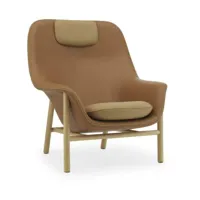 fauteuil avec appui-tête en chêne ultra drape - normann copenhagen