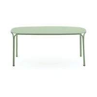 table basse de jardin en acier vert 38 cm hiray - kartell