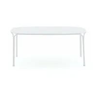 table basse de jardin en acier blanc 38 cm hiray - kartell