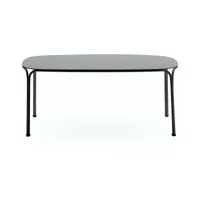 table basse de jardin en acier noir 38 cm hiray - kartell
