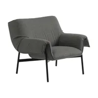 fauteuil en acier noir 91 x 81 cm wrap - muuto