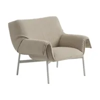 fauteuil en acier gris 91 x 81 cm wrap - muuto