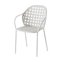 chaise avec accoudoirs de jardin blanche brise 24 - gervasoni