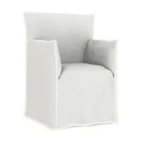 chaise de jardin avec accoudoirs en tissu blanc ghost out 25 - gervasoni