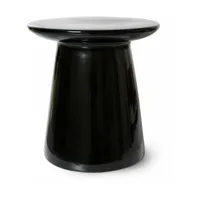 table d'appoint en grès noir brillant - hkliving