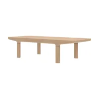 table basse rectangulaire en chêne naturel 120 x 50 x 29,5 cm camille - hartô