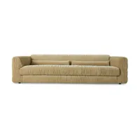 canapé en velours royal velvet crème 274 cm club couch - hkliving