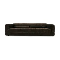 canapé en velours royal velvet espresso 274 cm club couch- hkliving