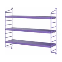 etagères en bois et acier violet string pocket - string furniture