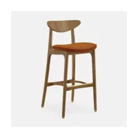 chaise de bar en tissu bouclé sierra et frêne foncé 75 cm série 200-190 mix - 366 con