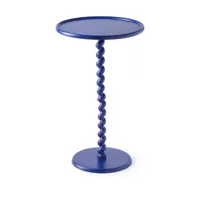 table haute en métal bleu foncé 103 cm twister - pols potten