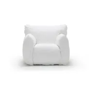 fauteuil en lin blanc nuvola 05 - gervasoni
