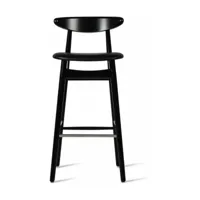 chaise de bar en hêtre massif noir 45 x 102 cm teo - vincent sheppard