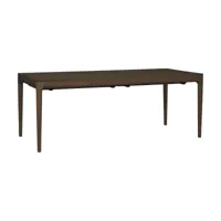 table rectangulaire extensible en chêne foncé 200/300 x 90 cm heart'n'soul - umage
