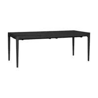 table rectangulaire extensible en chêne noir 200/300 x 90 cm heart'n'soul - umage