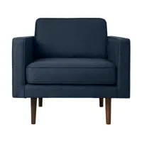 fauteuil en polyester bleu marine wind - broste copenhagen