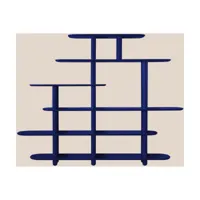 bibliothèque en bois de frêne bleu azuré 200 x 260 x 40 cm bendor - margaux keller co